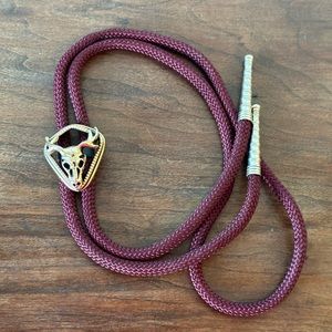 Western Cow Skull Bolo Necktie Cowboy Jewelry